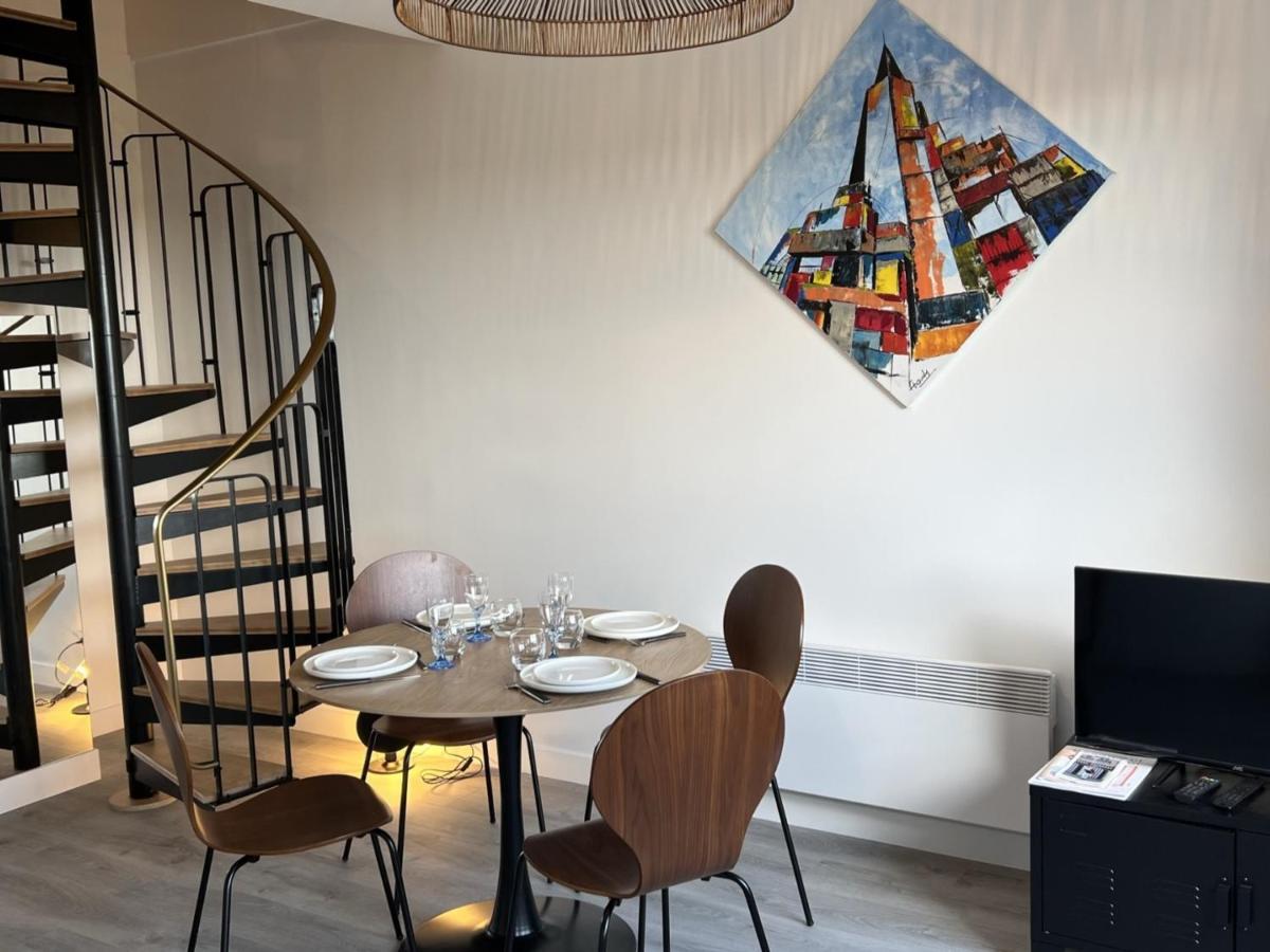 Cabourg : Duplex Renove 2 Pieces, Acces Direct Plage, Fibre, Parking, Cuisine Equipee, 4 Pers. - Fr-1-487-351 Luaran gambar